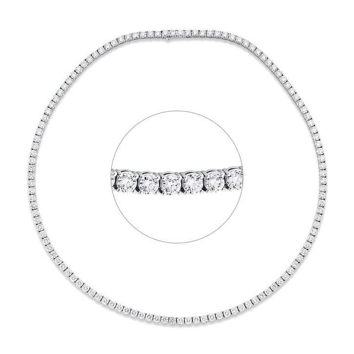 Collier aus 750 Weißgold 120 Brillanten 18.15ct