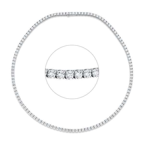Collier aus 750 Weißgold 120 Brillanten 18.15ct