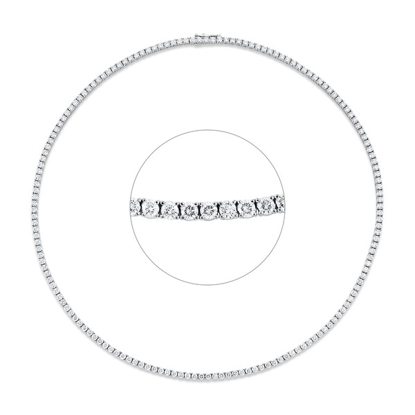 Collier aus 750 Weißgold 168 Brillanten 8.23ct