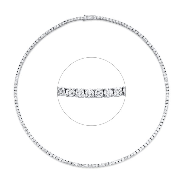 Collier aus 750 Weißgold 145 Brillanten 10.64ct