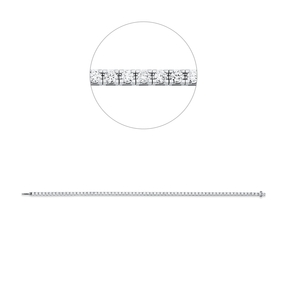 Armband aus 750 Gold Weißgold 67 Brillanten 2,5ct TW-SI B:2,5mm L:18cm 4er-Krappe