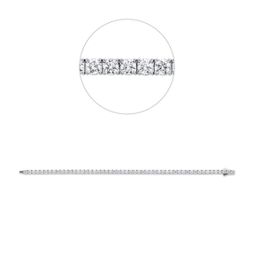 Armband aus 750 Weißgold 52 Brillanten 6,24ct TW-SI B:3,1mm L:17,5cm 4er-Krappe