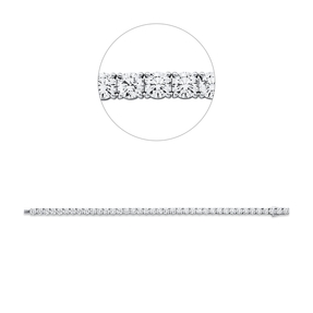 Armband aus 750 Gold Weißgold 31 Diamanten 9,44ct E-VSI L:17cm 4er-Krappe