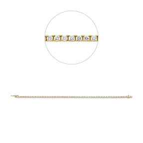 Armband aus 750 Gold Gelbgold 68 Brillanten 2,06ct TW-SI B:2,3mm L:16,5cm