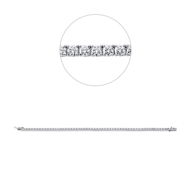 Armband aus 750 Weißgold 64 Brillanten 3.14ct