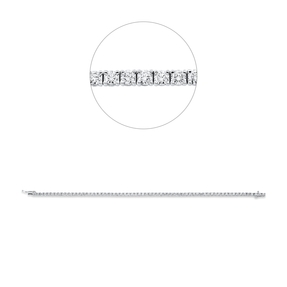Armband aus 750 Gold Weißgold 59 Brillanten 4,32ct TW-SI B:2,7mm L:18cm 4er-Krappe Armband aus 750 Gold Weißgold 59 Brillanten 4,32ct TW-SI B:2,7mm L:18cm 4er-Krappe