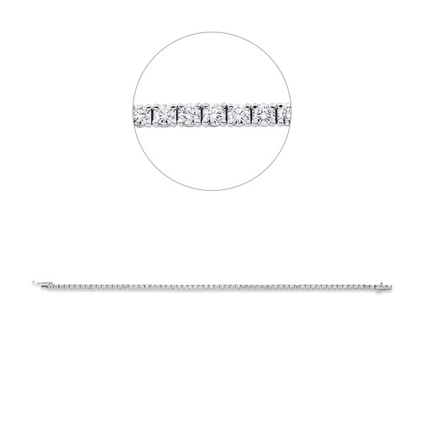 Armband aus 750 Weißgold 59 Brillanten 4.32ct
