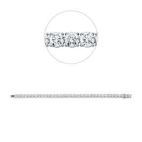 Armband aus 750 Weißgold 35 Brillanten 17,59ct TW-VSI B:5,1mm L:18cm 4er-Krappe