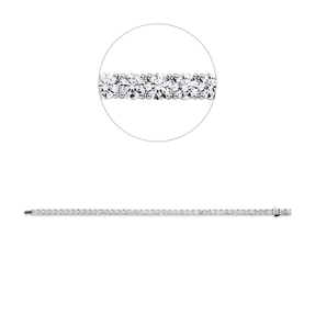Armband aus 750 Gold Weißgold 45 Diamanten 8,85ct L:17,5cm 4er-Krappe Armband aus 750 Gold Weißgold 45 Diamanten 8,85ct L:17,5cm 4er-Krappe