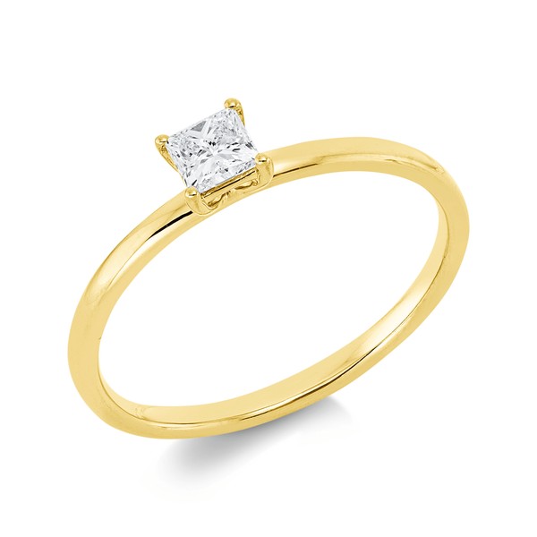 Solitaire Ring aus 750 Gelbgold Diamant 0.25ct