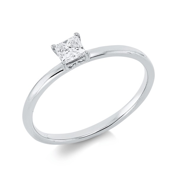 Solitaire Ring aus 750 Weißgold Diamant 0.28ct