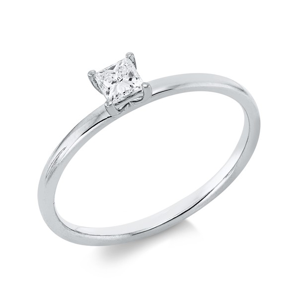 Solitaire Ring aus 750 Weißgold Diamant 0.2ct