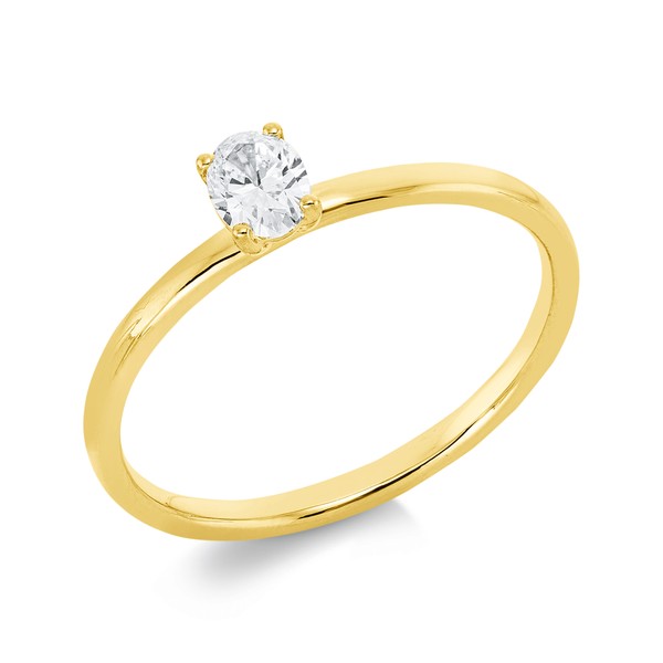Solitaire Ring aus 750 Gelbgold Diamant 0.25ct