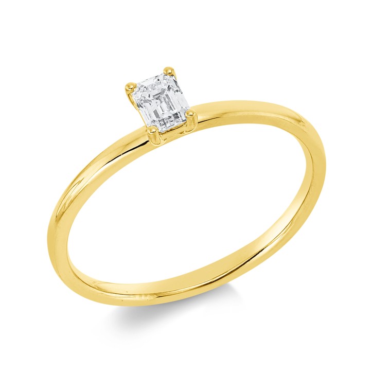 Solitaire Ring aus 750 Gelbgold Diamant 0.26ct