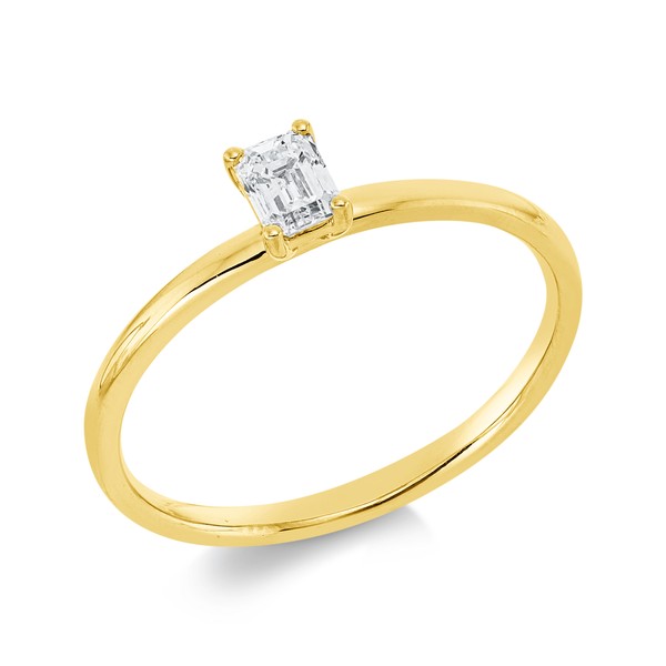 Solitaire Ring aus 750 Gelbgold Diamant 0.26ct