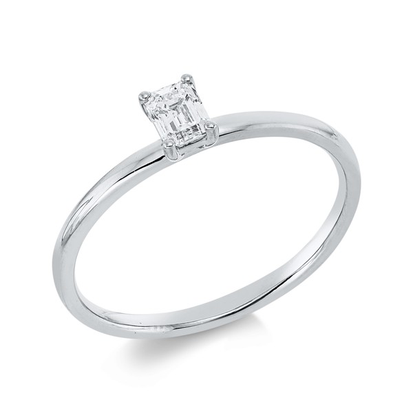 Solitaire Ring aus 750 Weißgold Diamant 0.27ct