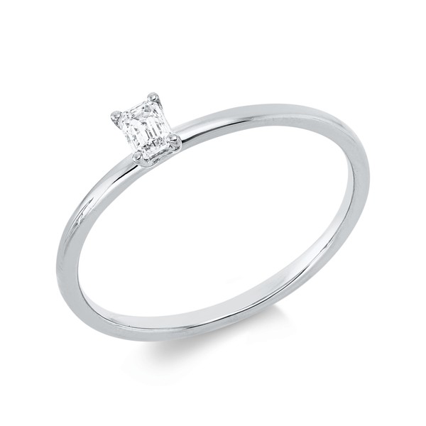 Solitaire Ring aus 750 Weißgold Diamant 0.15ct