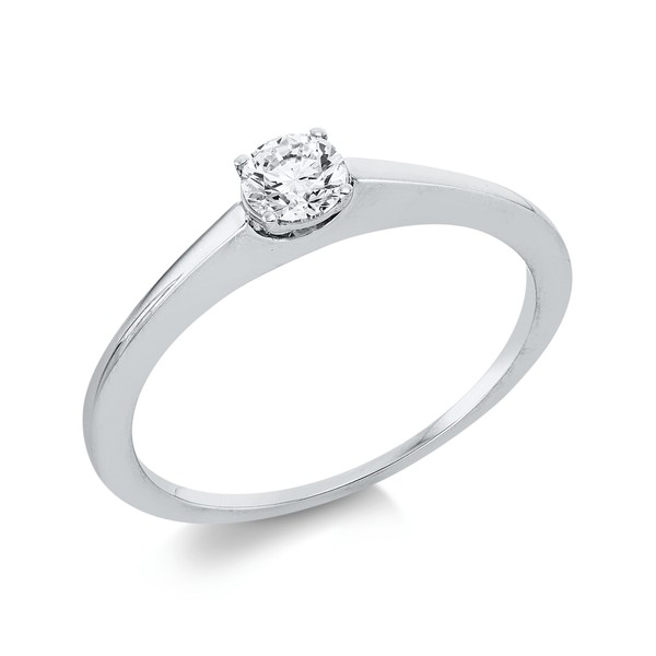 Solitaire Ring aus 750 Weißgold 1 Brillant 0.25ct