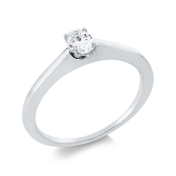 Solitaire Ring aus 750 Weißgold Diamant 0.27ct