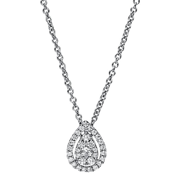 Collier aus 585 Weißgold 31 Brillanten 0.24ct