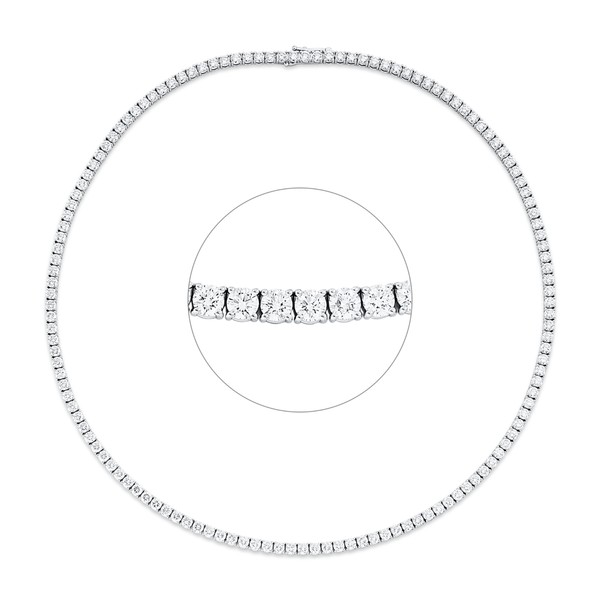 Collier aus 750 Weißgold 135 Brillanten 12.4ct