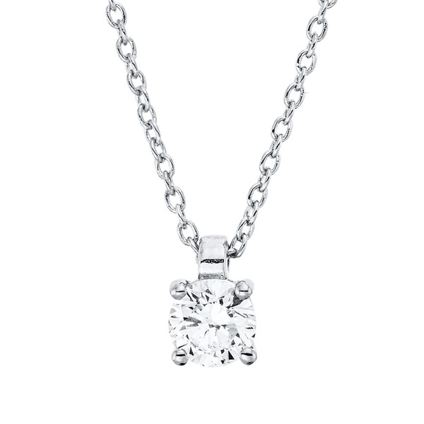Solitaire Collier aus 750 Weißgold 1 Brillant 0.25ct