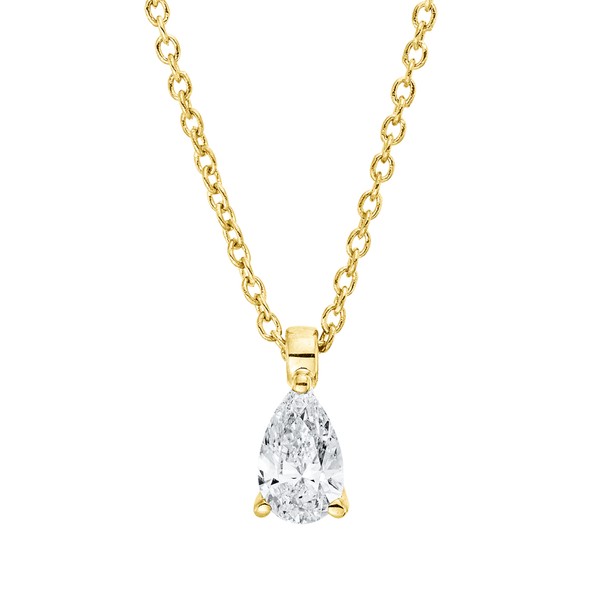 Solitaire Collier aus 750 Gelbgold Diamant 0.25ct