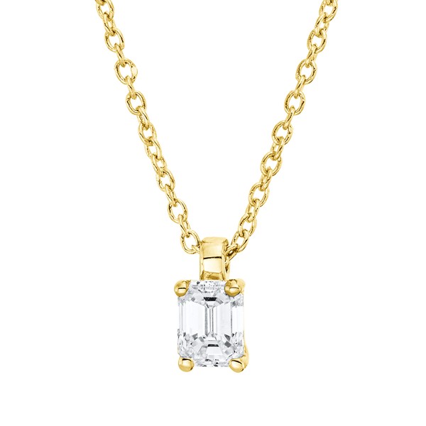Solitaire Collier aus 750 Gelbgold Diamant 0.27ct