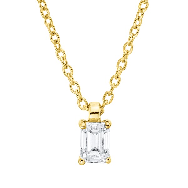 Solitaire Collier aus 750 Gelbgold Diamant 0.16ct
