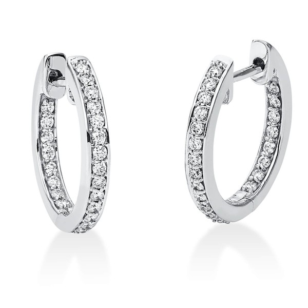 Creolen aus 750 Weißgold 44 Brillanten 0.28ct