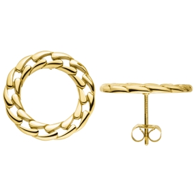 Ohrstecker Kreis Ø 19,9mm aus Edelstahl goldfarben beschichtet