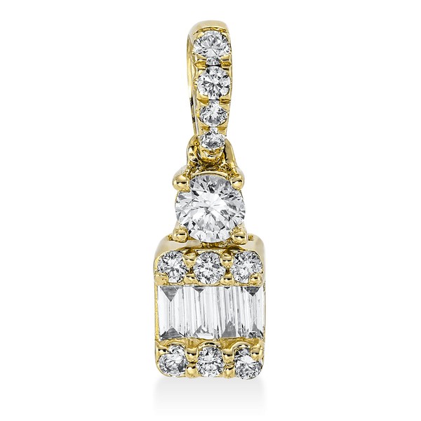 Anhänger aus 750 Gelbgold 15 Brillanten 0.31ct