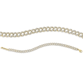 Armband aus 750 Gold Gelbgold 684 Brillanten 3,26ct TW-SI L:17,8cm Armband aus 750 Gold Gelbgold 684 Brillanten 3,26ct TW-SI L:17,8cm