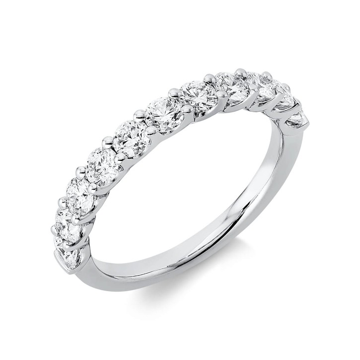 Ring aus 750 Weißgold 11 Brillanten 0.99ct