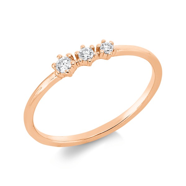 Ring aus 750 Rotgold 3 Brillanten 0.1ct