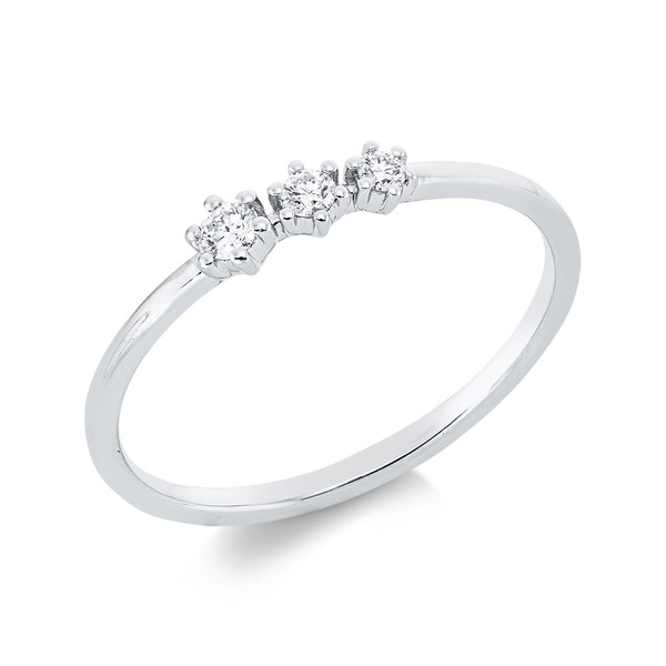Ring aus 750 Weißgold 3 Brillanten 0.1ct