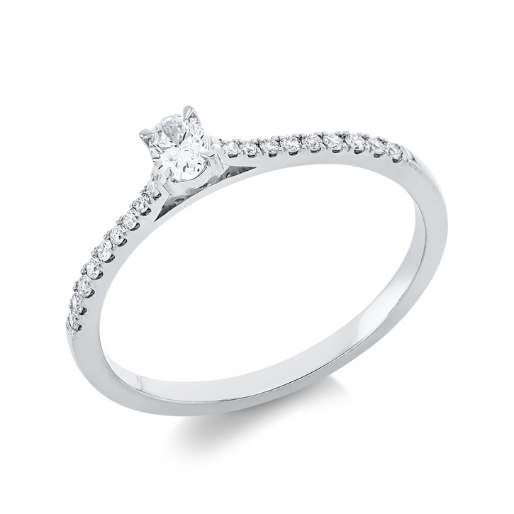 Ring aus 750 Weißgold 19 Brillanten 0.23ct
