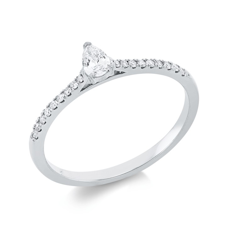 Ring aus 750 Weißgold 19 Brillanten 0.24ct