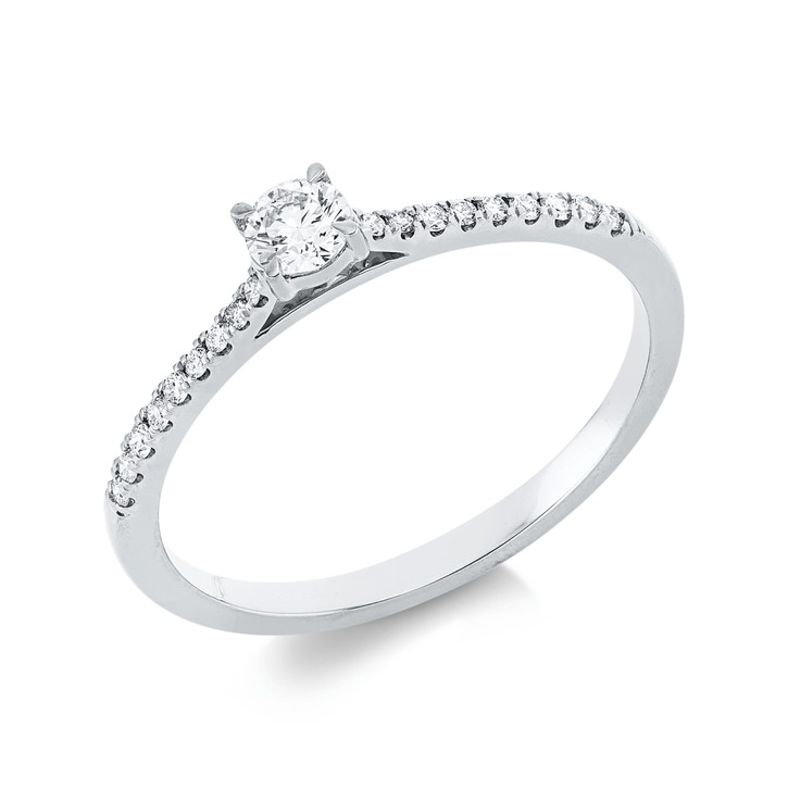 Ring aus 750 Weißgold 19 Brillanten 0.24ct