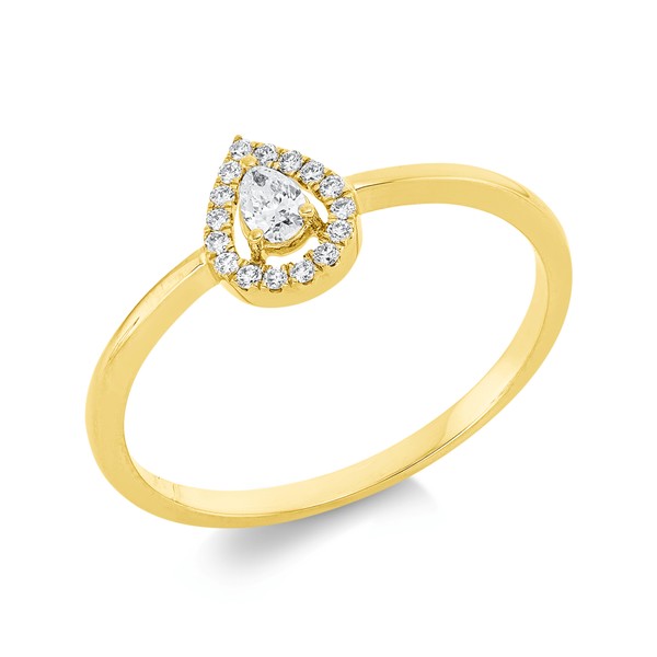 Ring aus 750 Gelbgold 17 Brillanten 0.14ct