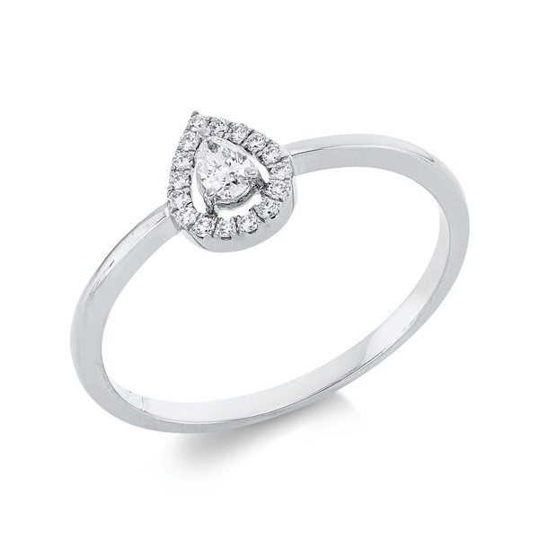 Ring aus 750 Weißgold 17 Brillanten 0.14ct
