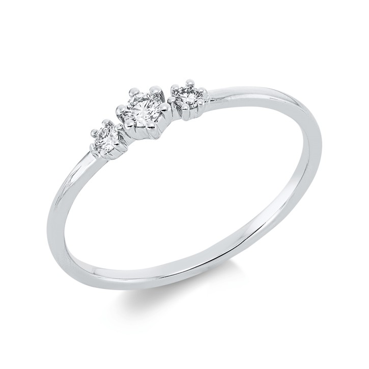 Ring aus 750 Weißgold 3 Brillanten 0.1ct