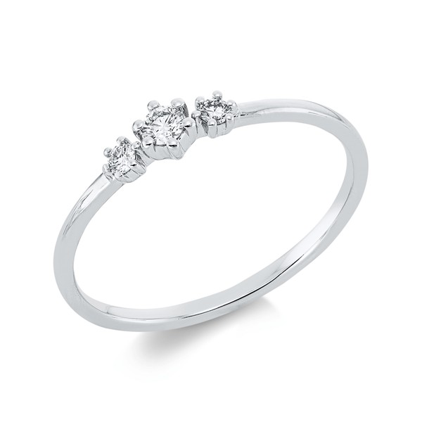 Ring aus 750 Weißgold 3 Brillanten 0.1ct