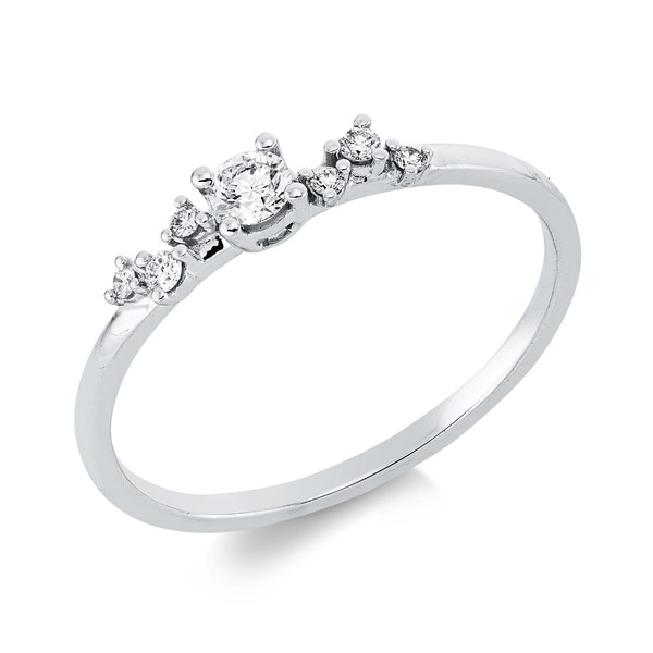 Ring aus 750 Weißgold 7 Brillanten 0.15ct
