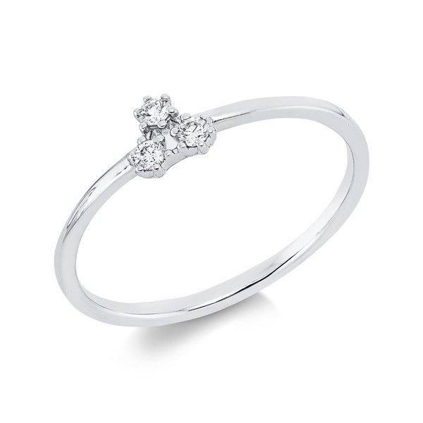 Ring aus 750 Weißgold 3 Brillanten 0.07ct