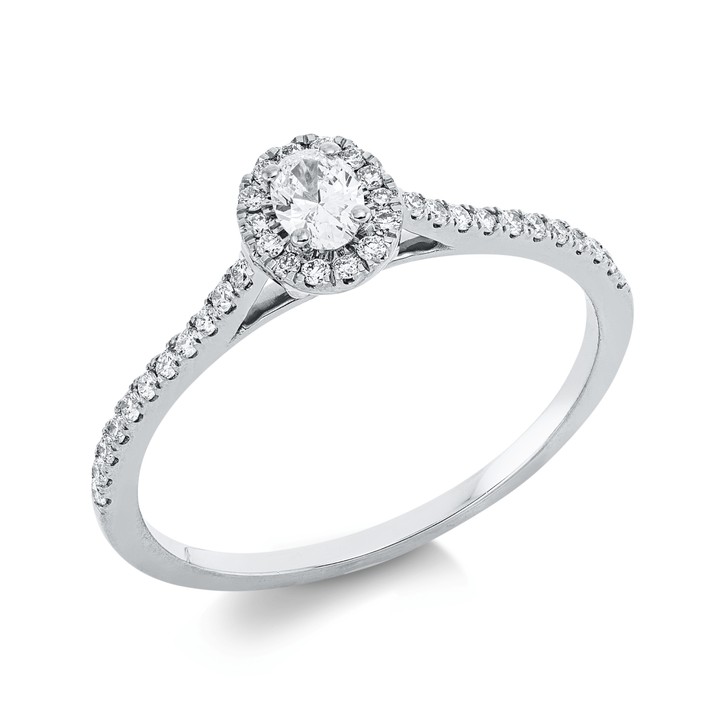Ring aus 750 Weißgold 37 Brillanten 0.31ct