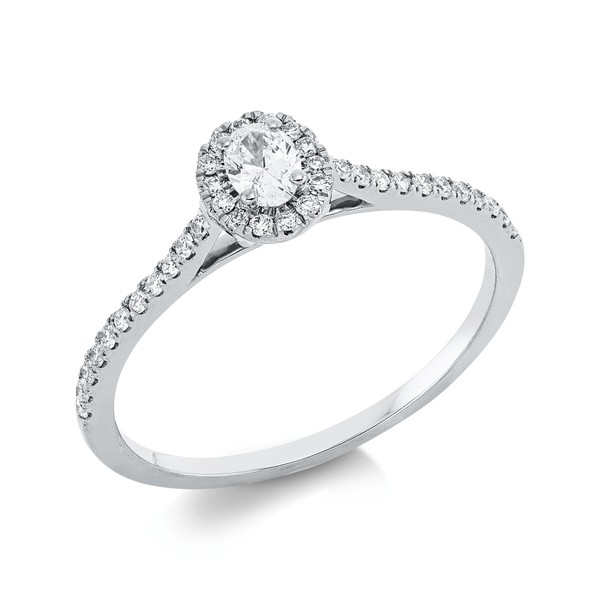 Ring aus 750 Weißgold 37 Brillanten 0.31ct