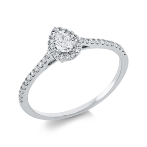 Ring aus 750 Gold Weißgold 38 Diamanten 0,3ct TW-SI B:6,9mm Ring aus 750 Gold Weißgold 38 Diamanten 0,3ct TW-SI B:6,9mm