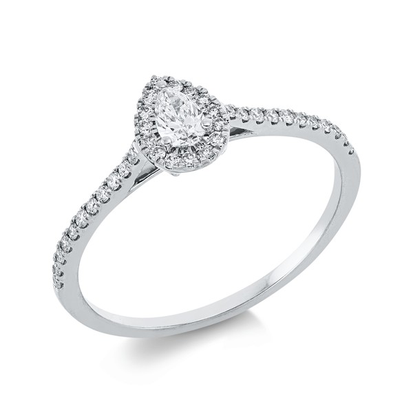 Ring aus 750 Weißgold 38 Brillanten 0.3ct