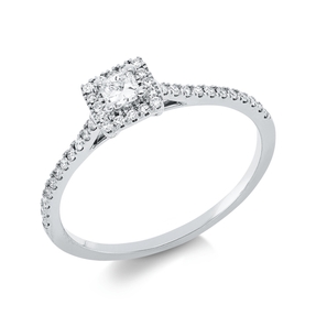 Ring aus 750 Gold Weißgold 39 Diamanten 0,32ct TW-SI B:5,3mm Ring aus 750 Gold Weißgold 39 Diamanten 0,32ct TW-SI B:5,3mm